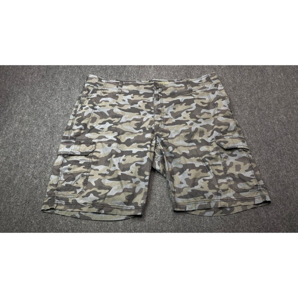 Lee Cargo Shorts Mens 46 Green Camo Extreme Motion Performance Tactical